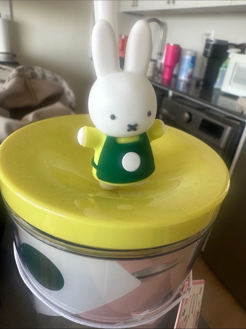 Starbucks Yellow & Pink Miffy Bunny Tumbler with Straw - Picture 3 of 5